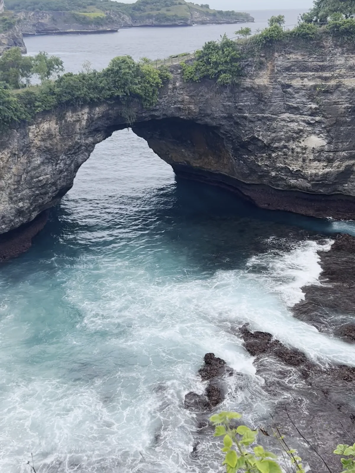 The stone arch of Broken Beach, on the island of Nusa Penida