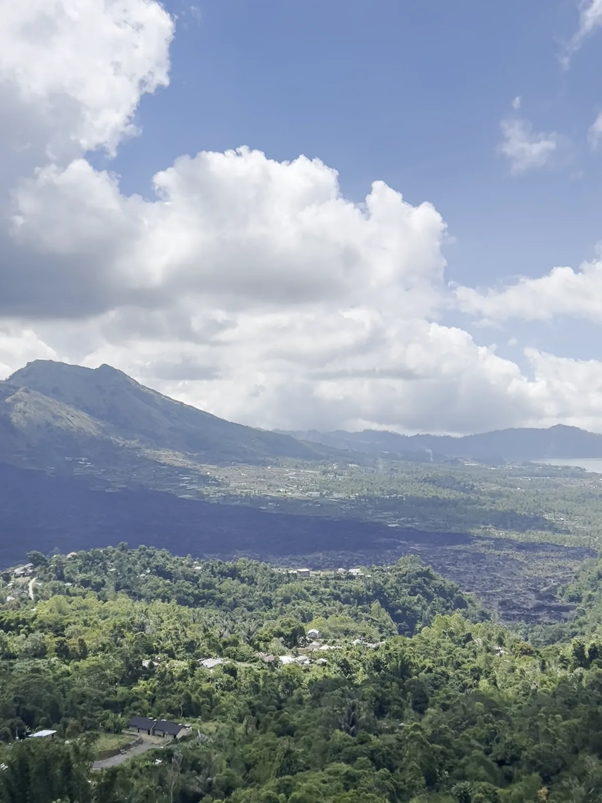 Mount Batur towering over the Kintamani region